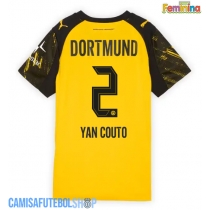 Camisa de time de futebol Borussia Dortmund Yan Couto #2 Replicas 1º Equipamento Feminina 2025-26 Manga Curta
